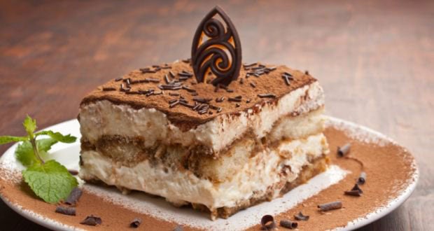 closeup of tiramisu